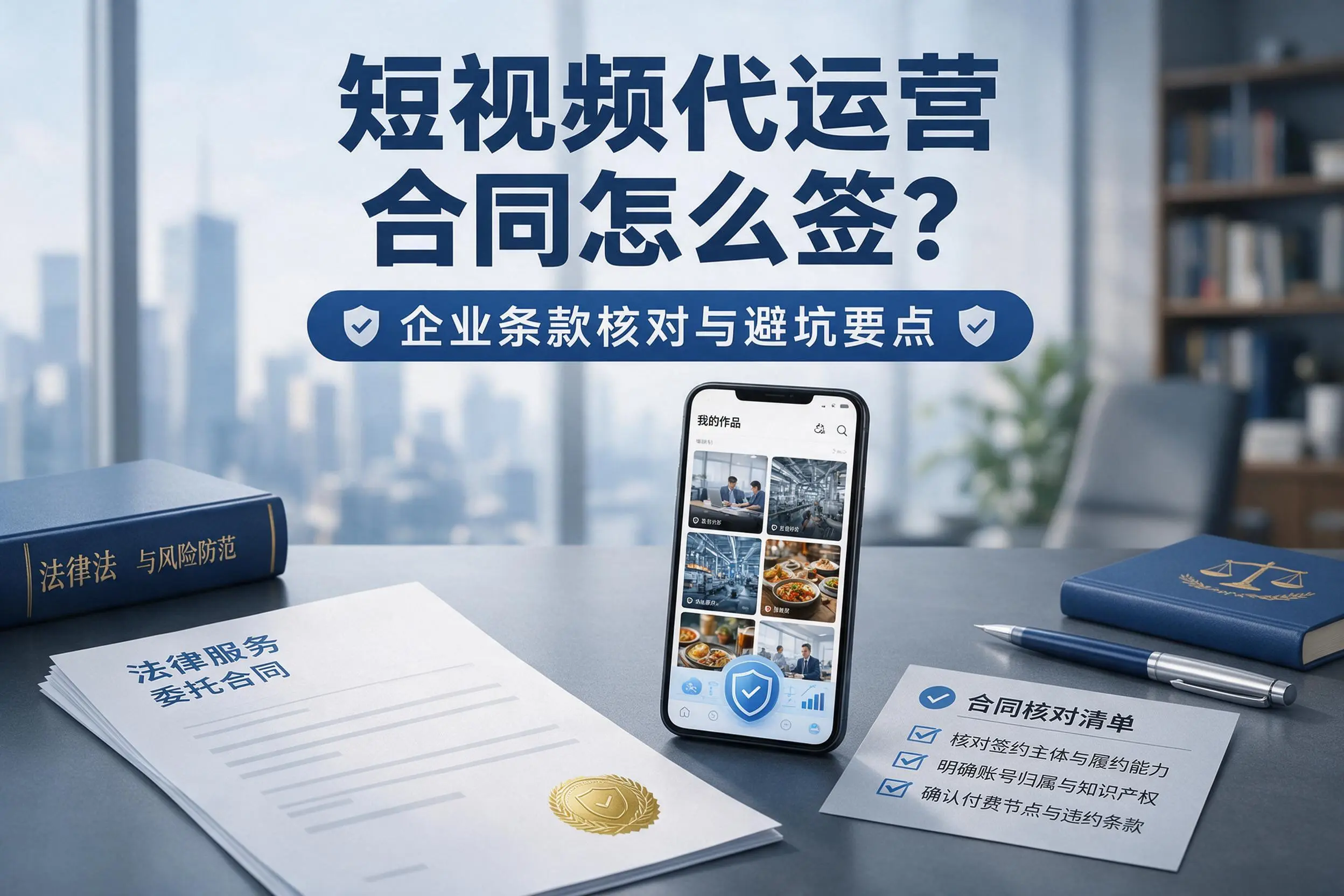 短视频代运营合同怎么签？恩施企业条款核对与避坑要点